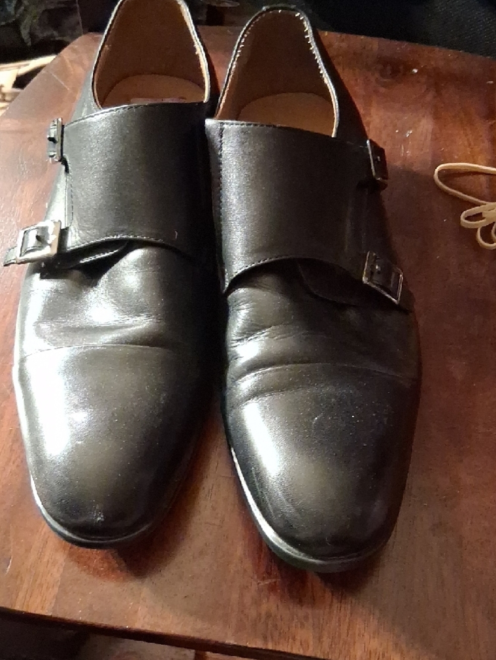 Aldo Men's Black Double Monk Strap Oxfords - Picture 3 of 8